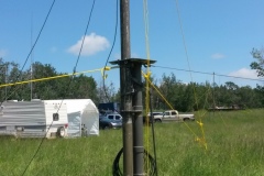 Bob VE6BLD's portable military towers. What a slick way to get our antennas up in the air!!